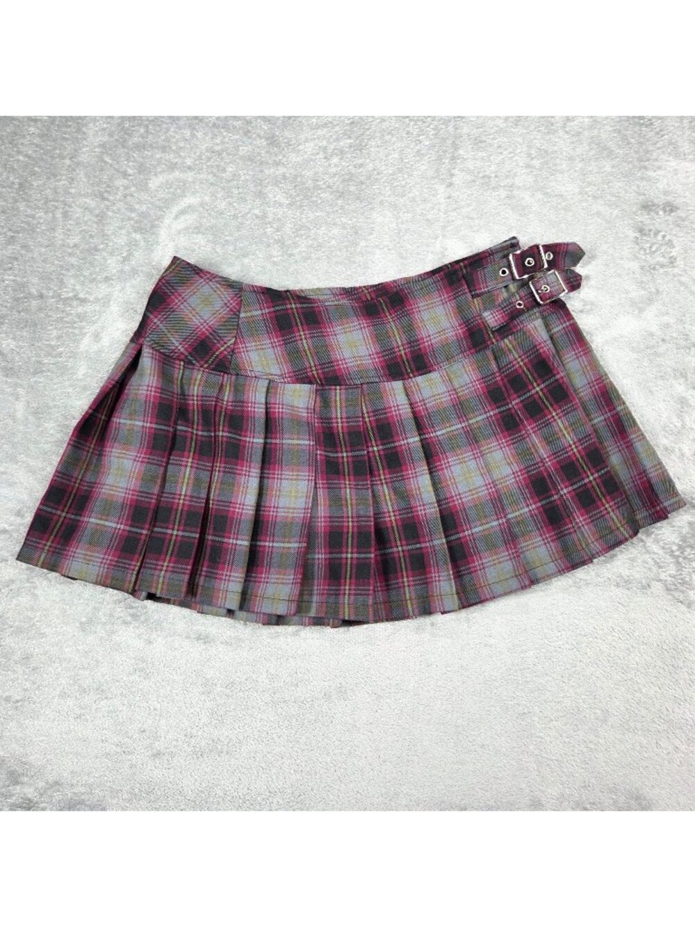 Vintage Lip Service Skirt XS Goth Punk Grunge Preppy Plaid Pleated Mini USA Y2K